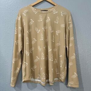 Fred David Cowboy Boot Print Crewneck